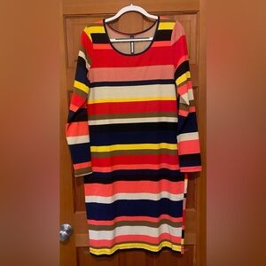 Anthropology Ribbed Striped Dress by Tracy Reese Fully Lined Sz XL New With Tags